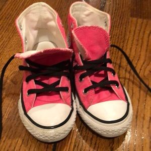 Pink high top converse size 11 girls